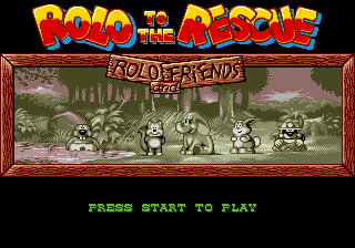 Rolo to the Rescue Title Screen